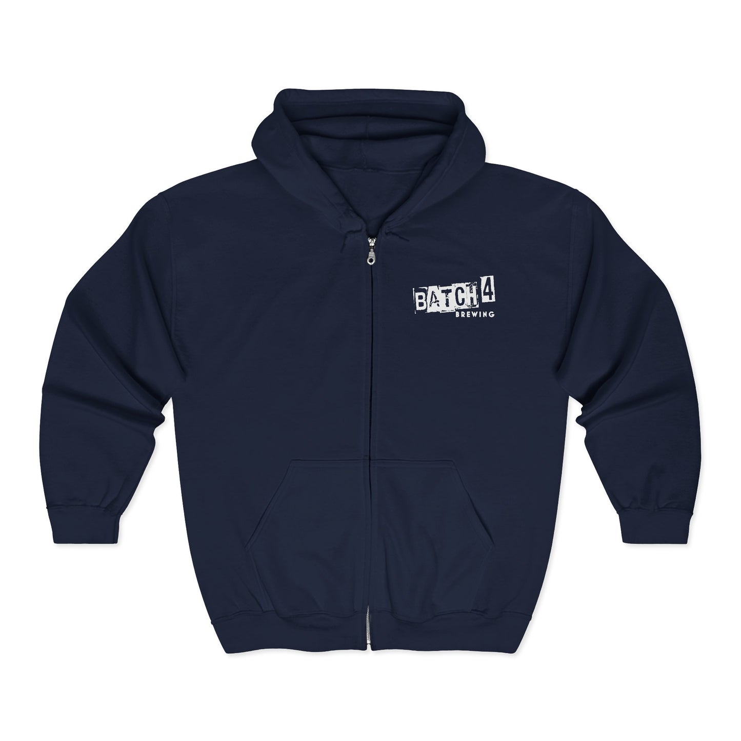 Batch 4 Brewing Zip Hoodie — Craft Brewery Hooded Sweatshirt