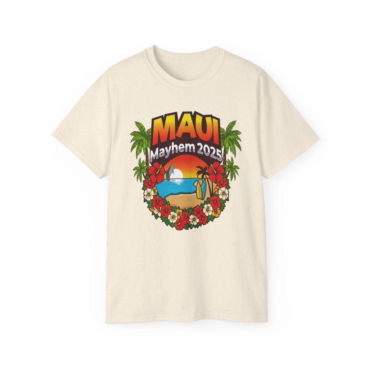 Maui Mayhem 2025 Unisex Ultra Cotton Tee – Hawaii Family Trip 2025