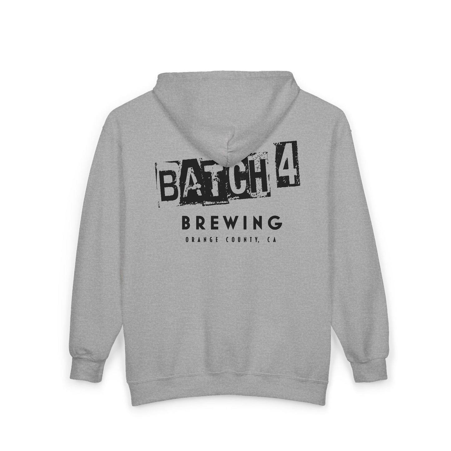 Batch 4 Brewing Zip Hoodie — Craft Beer Brewery Full-Zip Sweatshirt