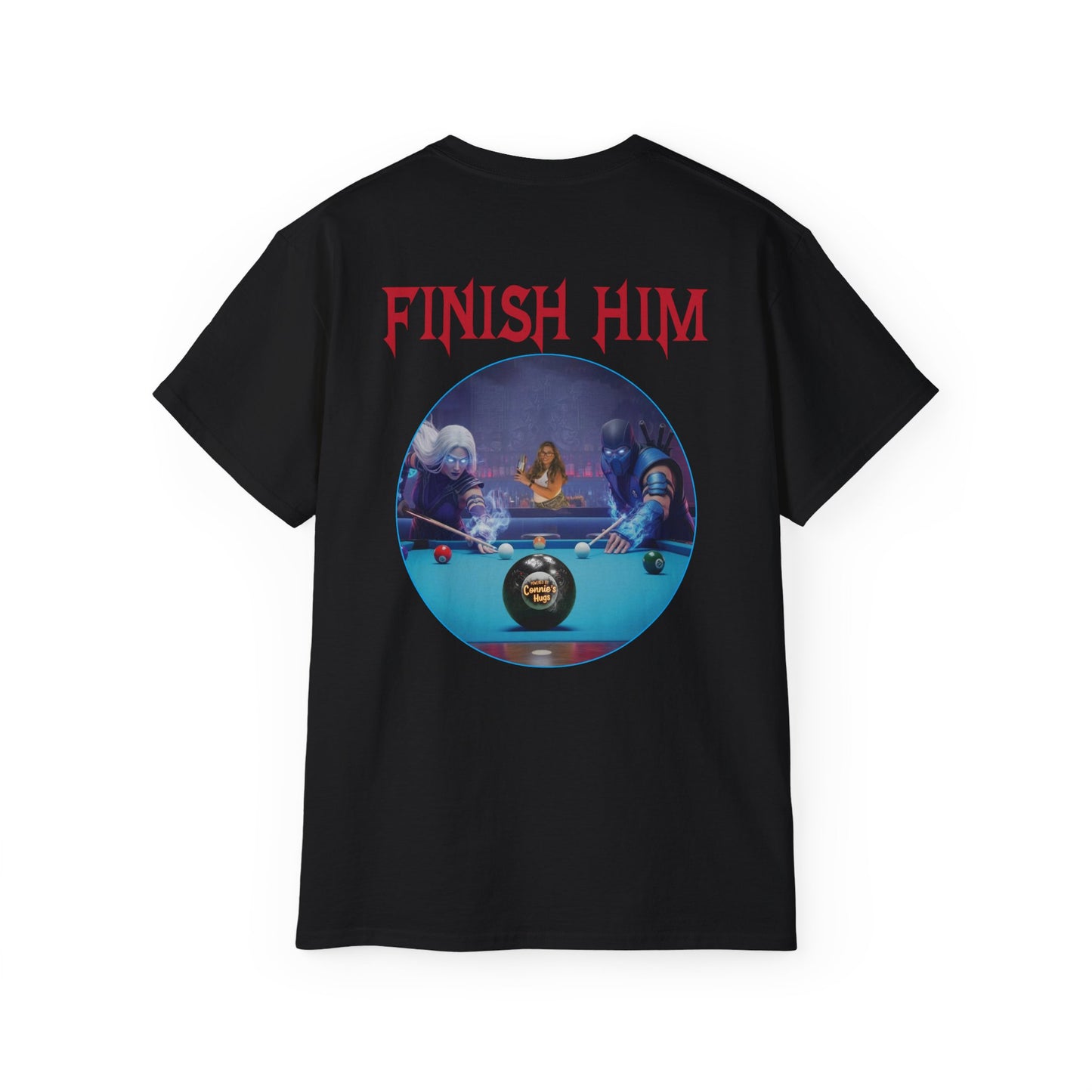 Cue Tease Unisex T-Shirt — 'Finish Him' Pool/Billiards Graphic TeeUnisex Ultra Cotton Tee