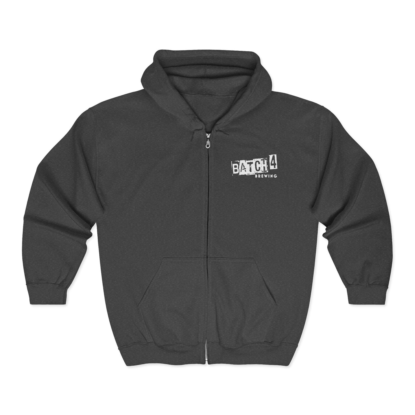 Batch 4 Brewing Zip Hoodie — Craft Brewery Hooded Sweatshirt