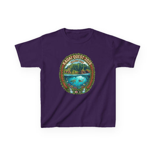Kauai Quest 2026 Kids Tee – Tropical Ocean Adventure Graphic Shirt