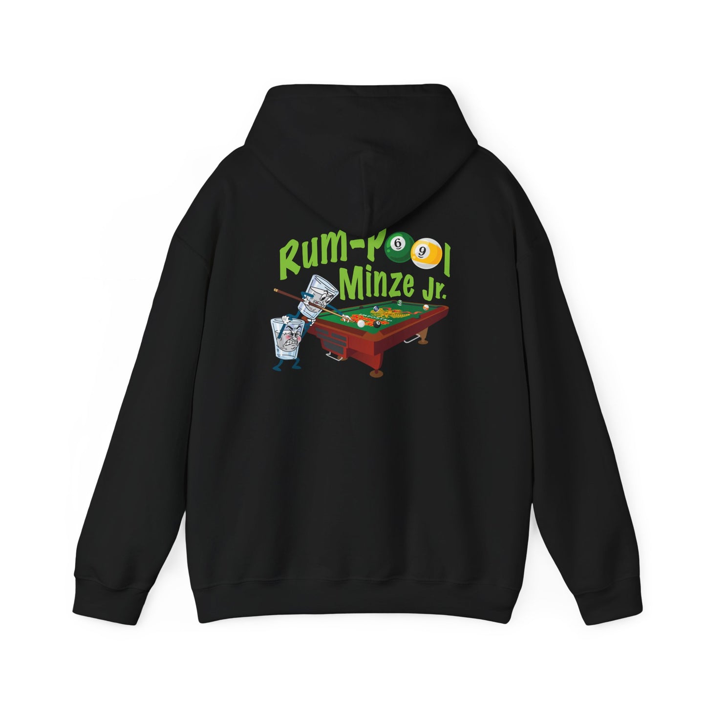 Rum-n-Bool Minze Jr. Pool Table & Shot Glass Graphic Sweatshirt