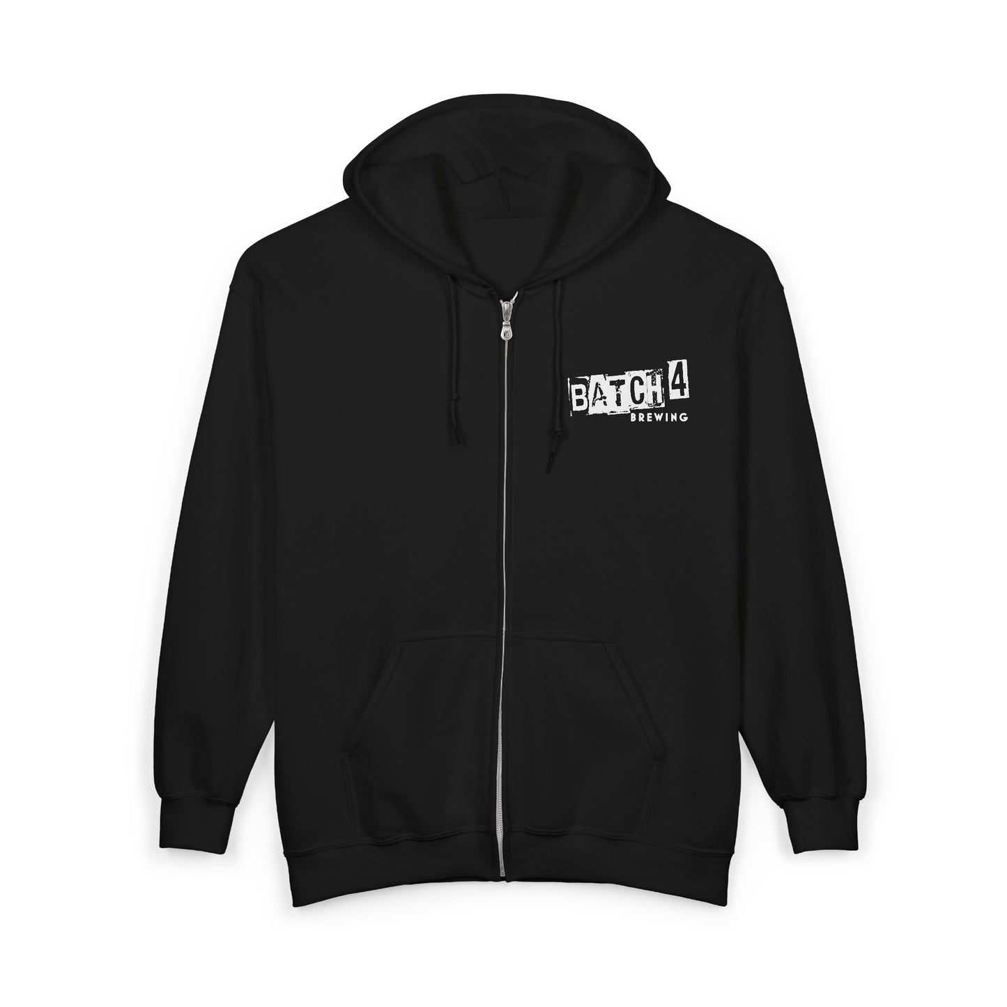 Batch 4 Brewing Zip Hoodie — Craft Brewery Hooded Sweatshirt