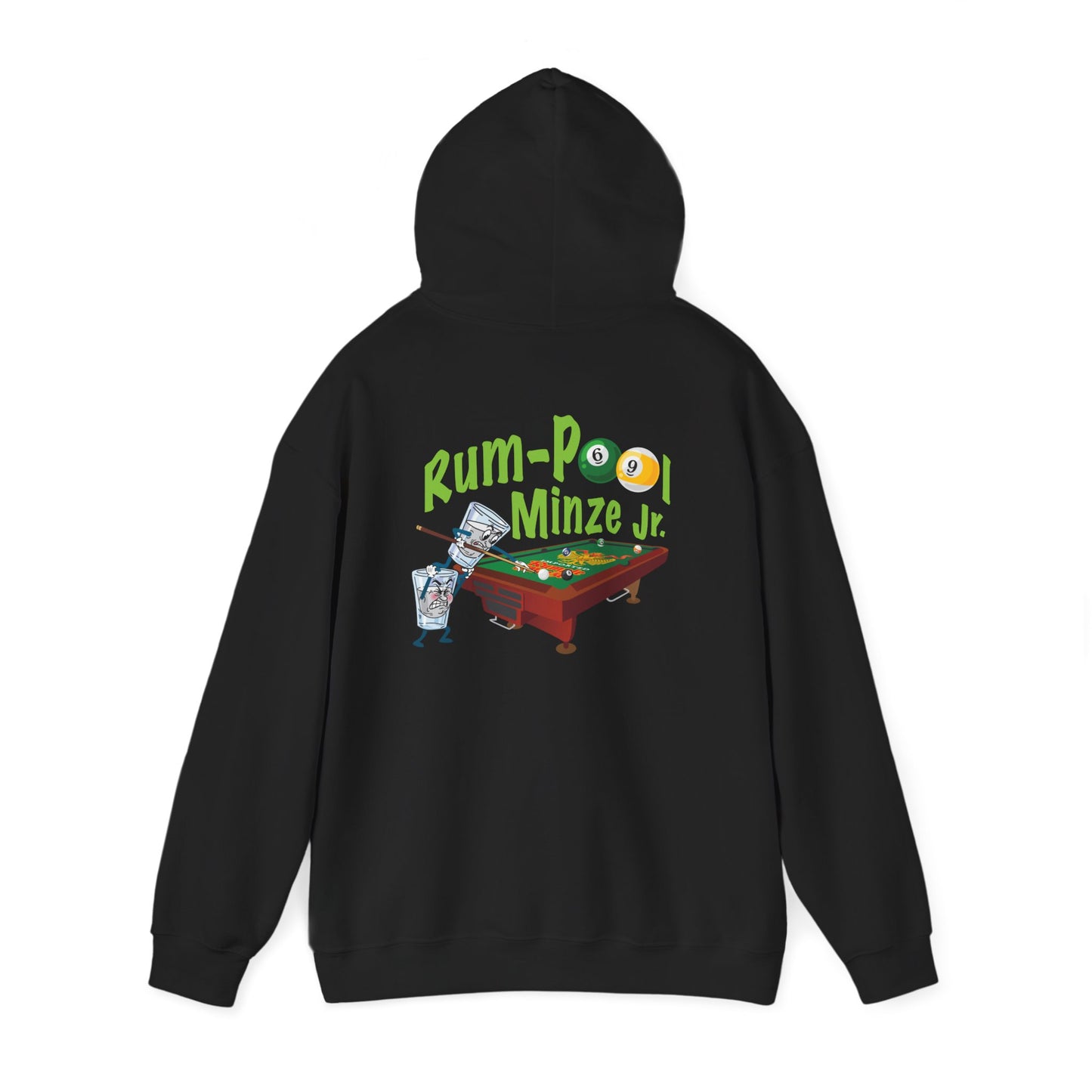 Rum-n-Bool Minze Jr. Pool Table & Shot Glass Graphic Sweatshirt
